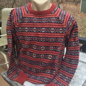 JACHS New York Geometric Striped Sweater Crew Men’s Medium